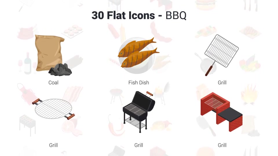 BBQ Icons Videohive 37716271 After Effects Image 9