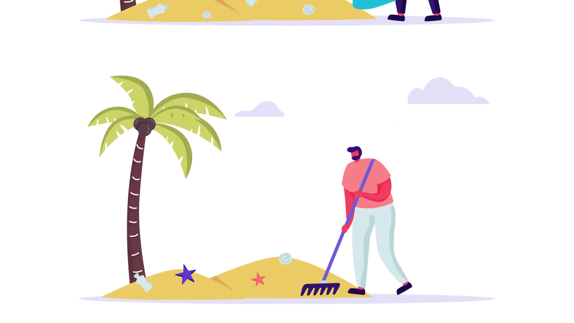 Beach cleanup Flat Concept Videohive 33189198 After Effects Image 8