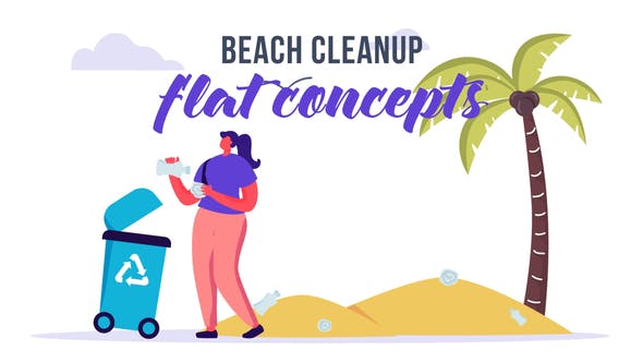 Beach cleanup Flat Concept - Videohive 33189198 Download