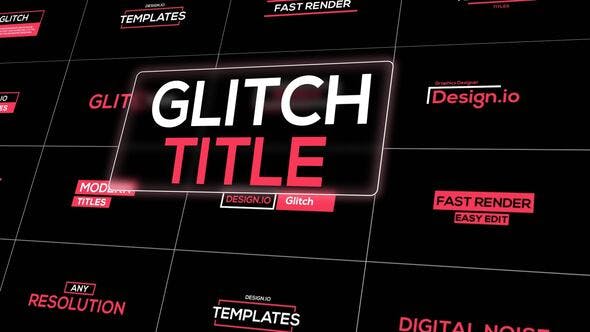 Beautiful Glitch Titles Pack - Download 39340152 Videohive