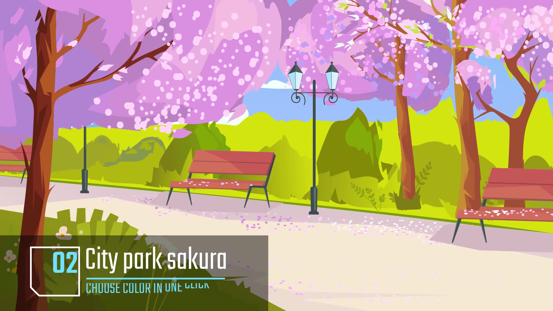 Beautiful park Animation background Videohive 34060861 After Effects Image 5