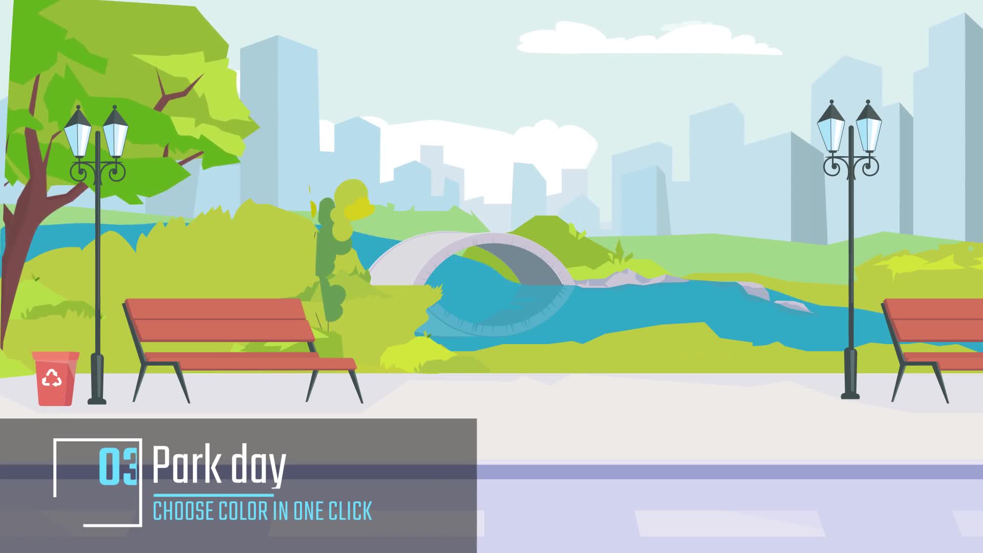 Beautiful park Animation background Videohive 34060861 After Effects Image 7