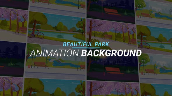 Beautiful park Animation background - Videohive 34060861 Download