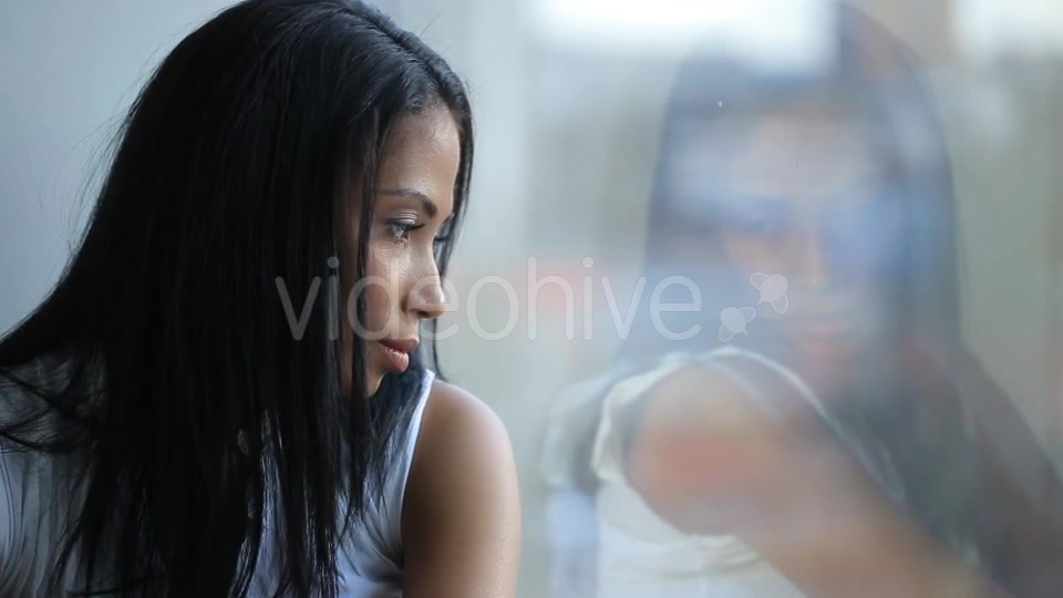 Beautiful Sad Woman Look At Window  Videohive 12987591 Stock Footage Image 7