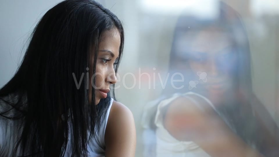 Beautiful Sad Woman Look At Window  Videohive 12987591 Stock Footage Image 8
