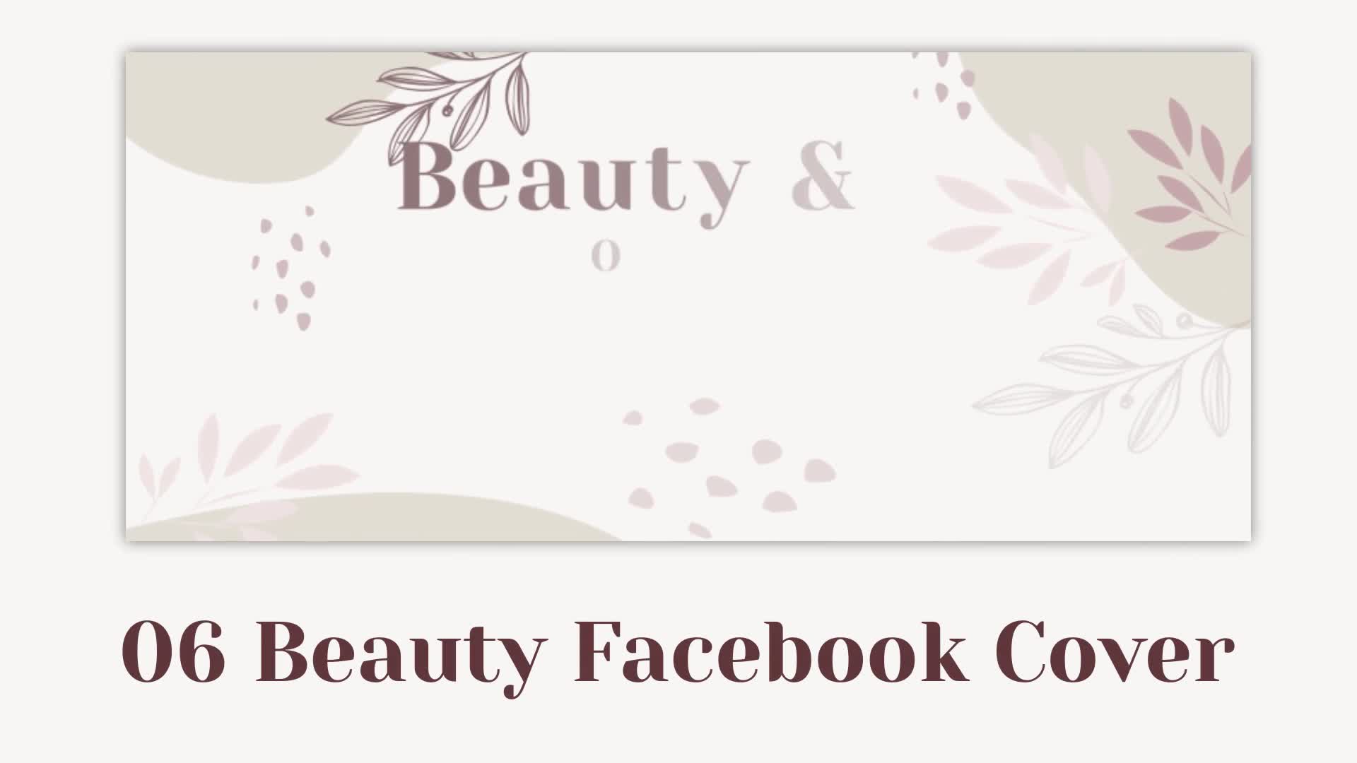 Beauty Facebook Cover Videohive 33360190 After Effects Image 1