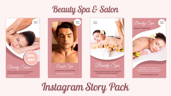 Beauty Spa and Salon Instagram Story Pack - Videohive Download 32893658