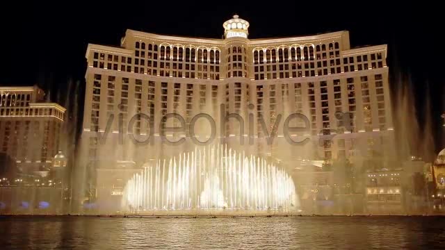 Bellagio Water Show On Las Vegas Strip At Night  Videohive 4518134 Stock Footage Image 2