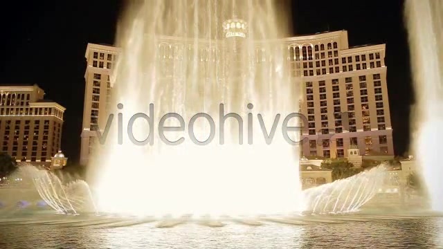 Bellagio Water Show On Las Vegas Strip At Night  Videohive 4518134 Stock Footage Image 6