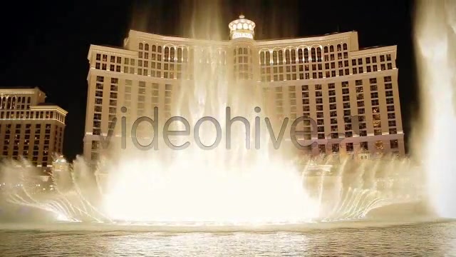 Bellagio Water Show On Las Vegas Strip At Night  Videohive 4518134 Stock Footage Image 7