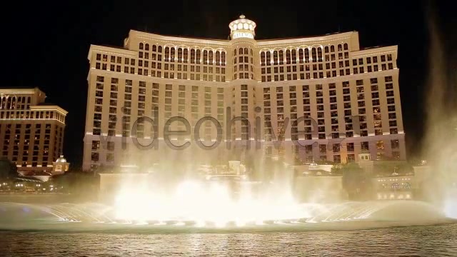 Bellagio Water Show On Las Vegas Strip At Night  Videohive 4518134 Stock Footage Image 9