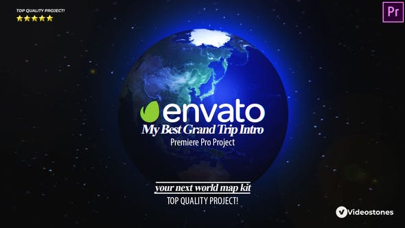 Best Grand Trip Intro | World Map Kit Premiere Pro - Videohive Download 34222064