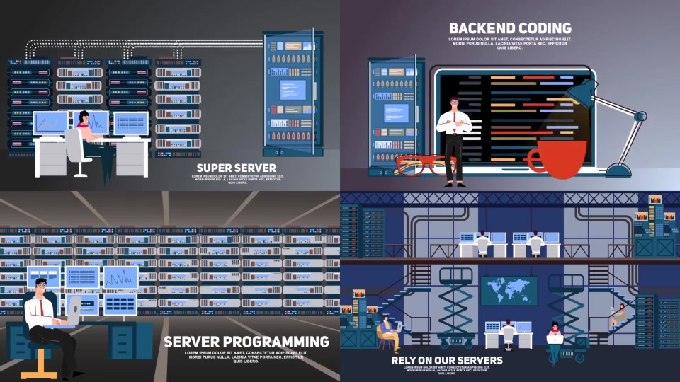 Big Data Hosting and Server Security Explainer Kit Videohive 24849138 After Effects Image 6