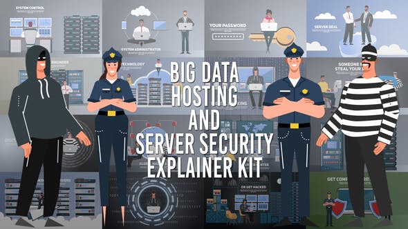 Big Data Hosting and Server Security Explainer Kit - Videohive 24849138 Download