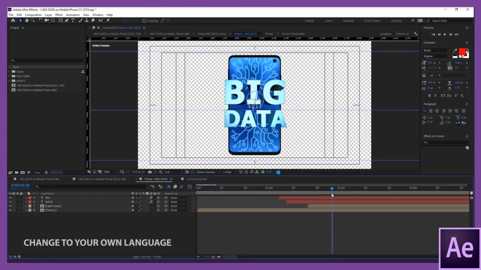 BIG DATA on Mobile Phone Videohive 25060830 After Effects Image 6