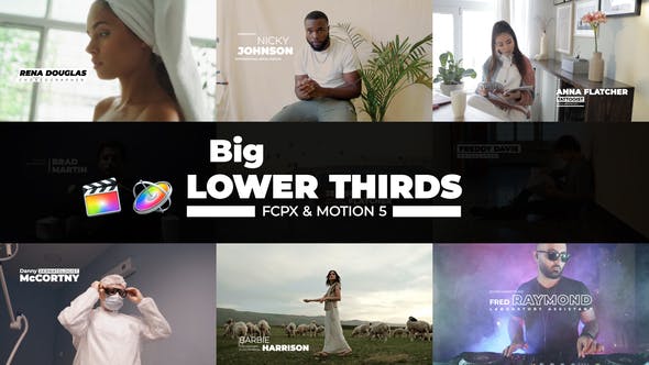 Big Lower Thirds | Final Cut Pro X - 34928619 Videohive Download