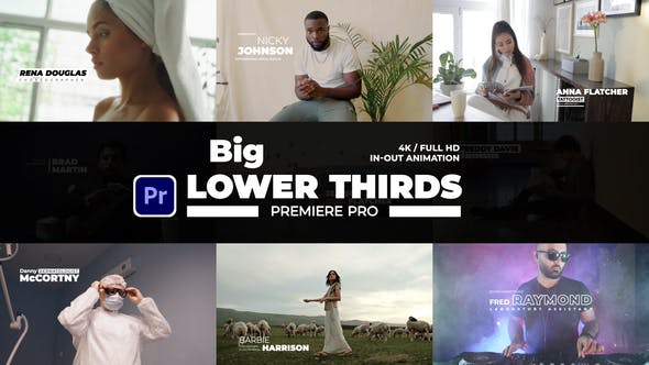 Big Lower Thirds | Premiere Pro - 34465950 Download Videohive