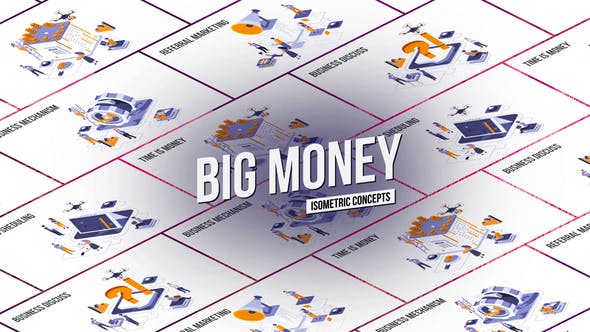 Big Money Isometric Concept - Videohive Download 27458539