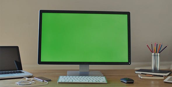 Big PC Display With Green Screen For Mock Up  - 11039735 Videohive Download