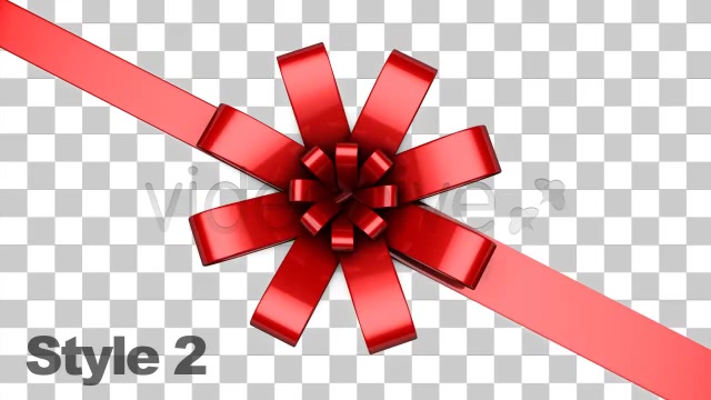 Big Red Bow Across the Screen Series of 3 Alpha - Download Videohive 784970