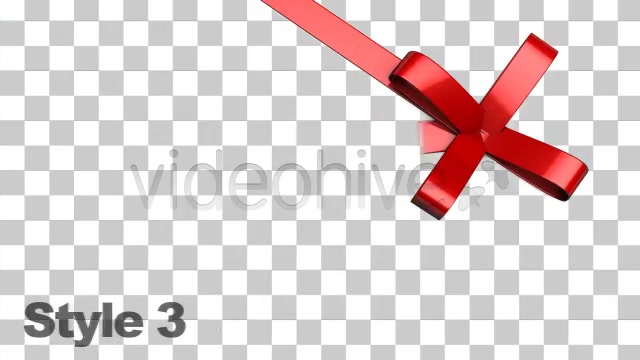 Big Red Bow Across the Screen Series of 3 Alpha - Download Videohive 784970