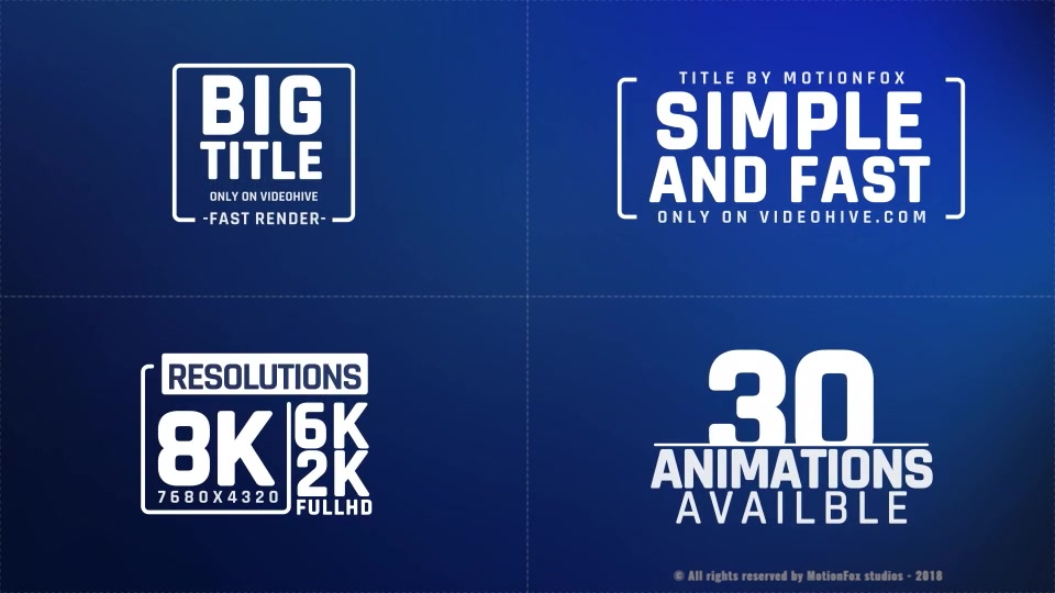 Big Title Animation 8K v.01 Videohive 23079044 After Effects Image 4