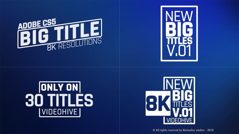 Big Title Animation 8K v.01 Videohive 23079044 After Effects Image 6