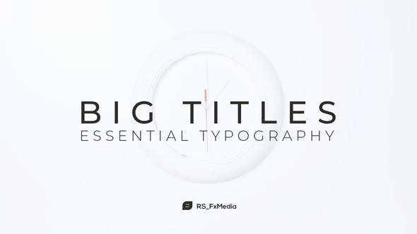 Big Titles | Essential Typography - 32082198 Videohive Download