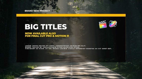 Big Titles I FCPX & Motion - Download 29651706 Videohive