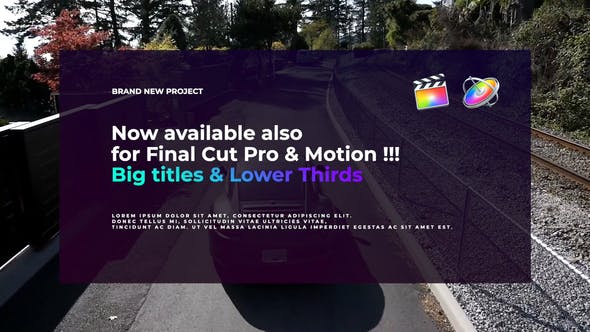 Big Titles & Lower Thirds I FCPX - Download Videohive 34121450