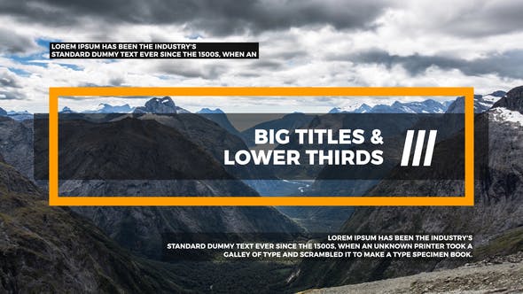 Big Titles & Lower Thirds III - Download 22107887 Videohive