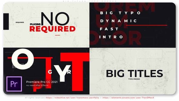 Big Titles Typo Opener - Download Videohive 37770499