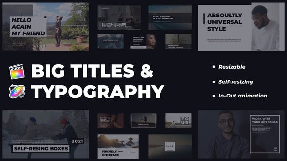 Big Titles & Typography | Final Cut Pro X - Download Videohive 34991347