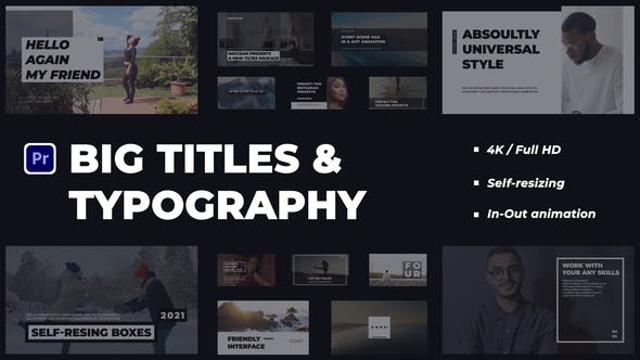 Big Titles & Typography | Premiere Pro - Videohive 33803732 Download