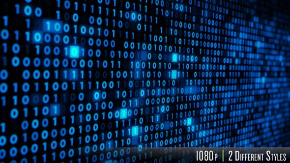 Binary Code on a Computer Screen - Download 11629828 Videohive