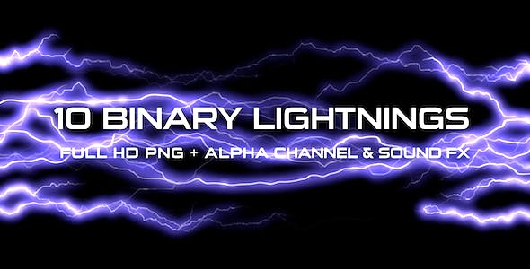 Binary Lightning (Pack of 10) - 4086626 Videohive Download