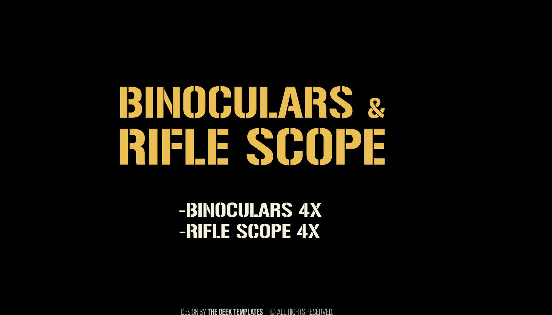 Binoculars & Rifle Scope Videohive 37536974 After Effects Image 1