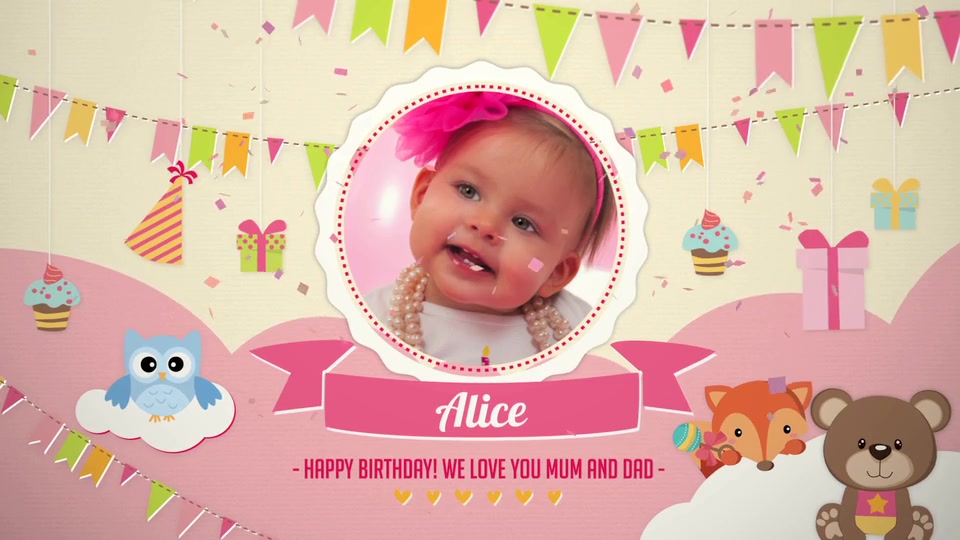 Birth Announcement Baby Birthday Album - Download Videohive 19307377