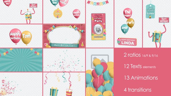 Birthday and Party Kit - Videohive 32948415 Download