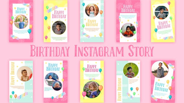 Birthday Instagram Stories - Videohive 36886714 Download