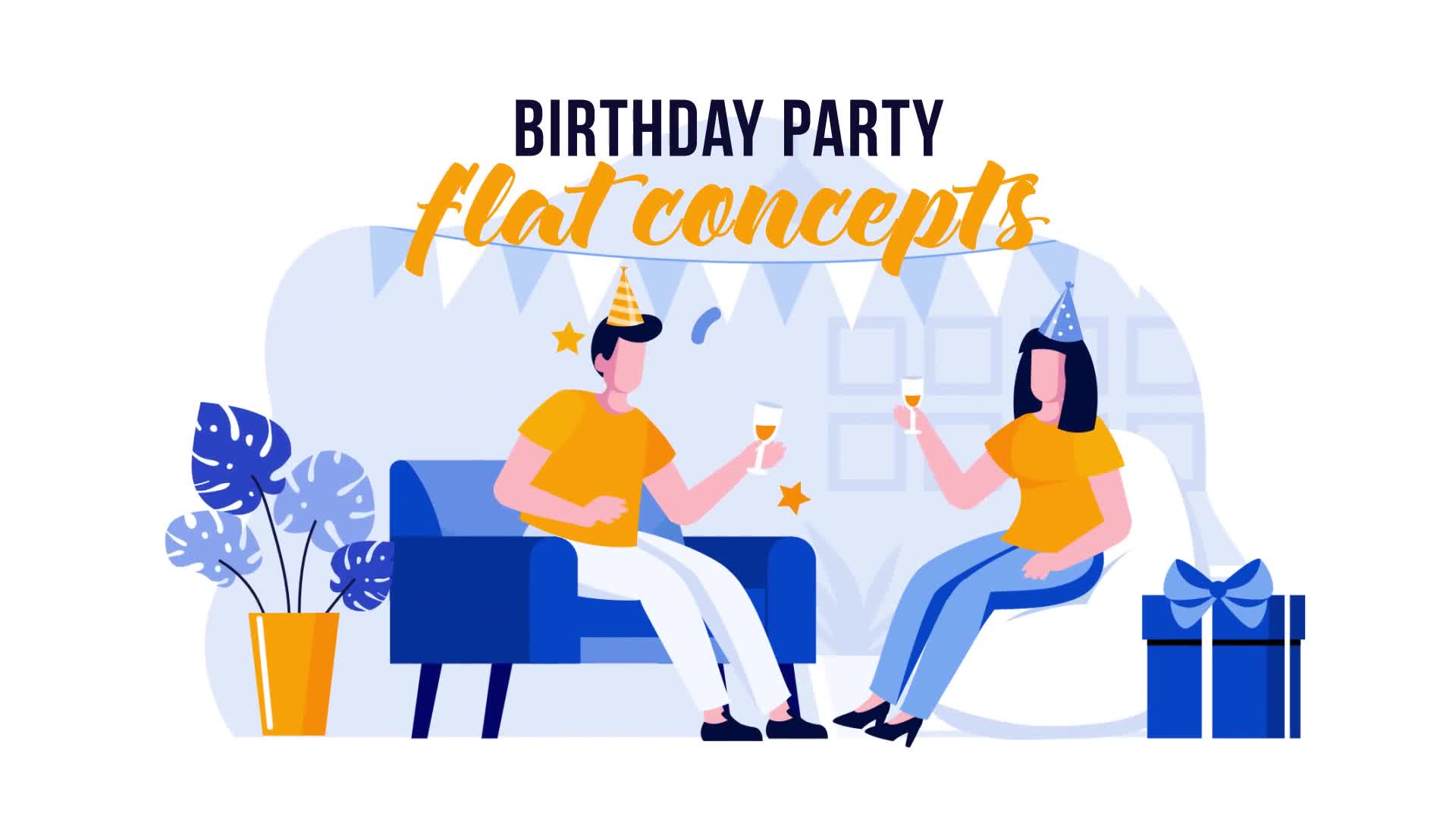 Birthday Party Flat Concept Videohive 31778003 After Effects Image 1