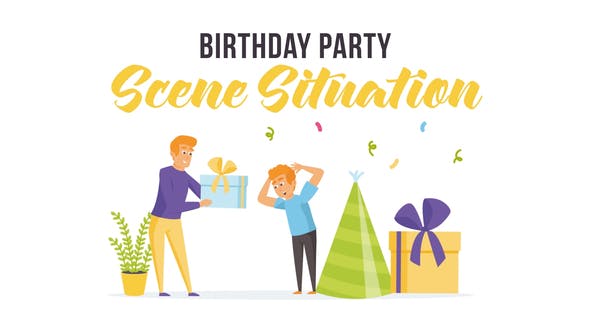 Birthday party Scene Situation - 28255801 Download Videohive