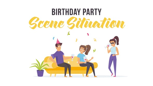 Birthday party Scene Situation - Videohive 27608466 Download