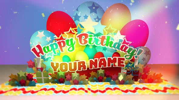 Birthday Pop Up Card Title Mogrt - Videohive 27616587 Download