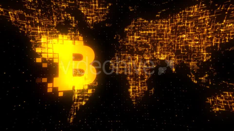 Bitcoin World Map Gold - Download Videohive 17117474