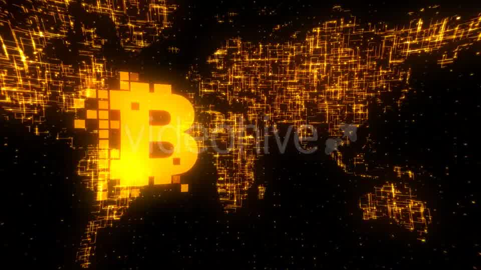 Bitcoin World Map Gold - Download Videohive 17117474