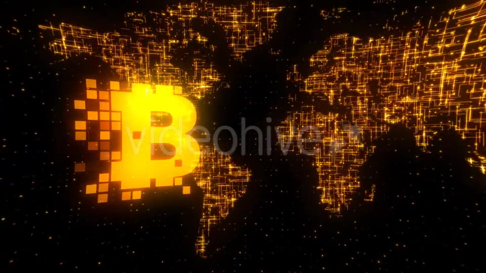 Bitcoin World Map Gold - Download Videohive 17117474