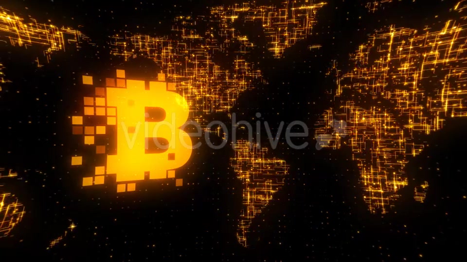 Bitcoin World Map Gold - Download Videohive 17117474