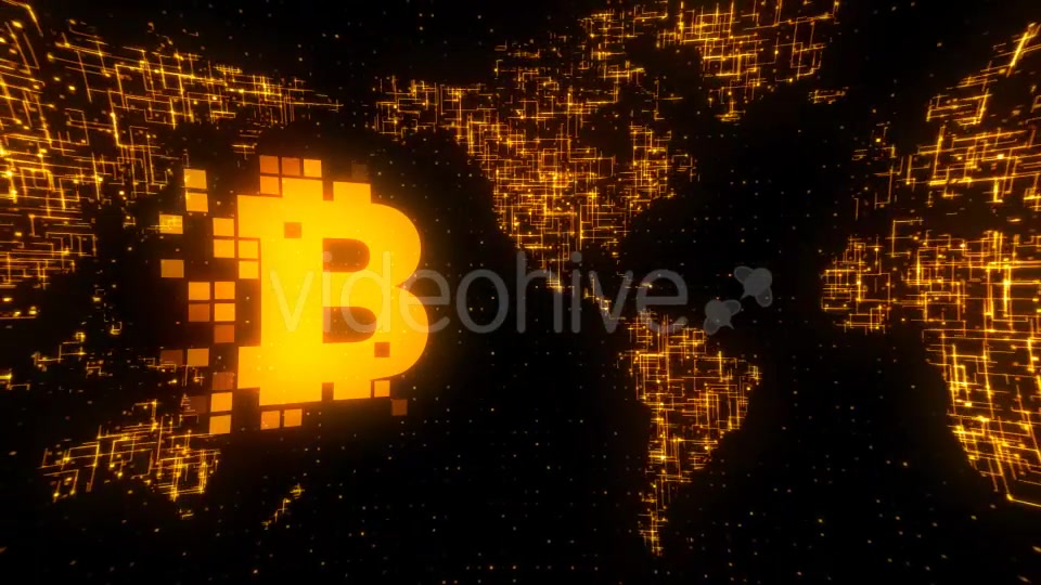 Bitcoin World Map Gold - Download Videohive 17117474