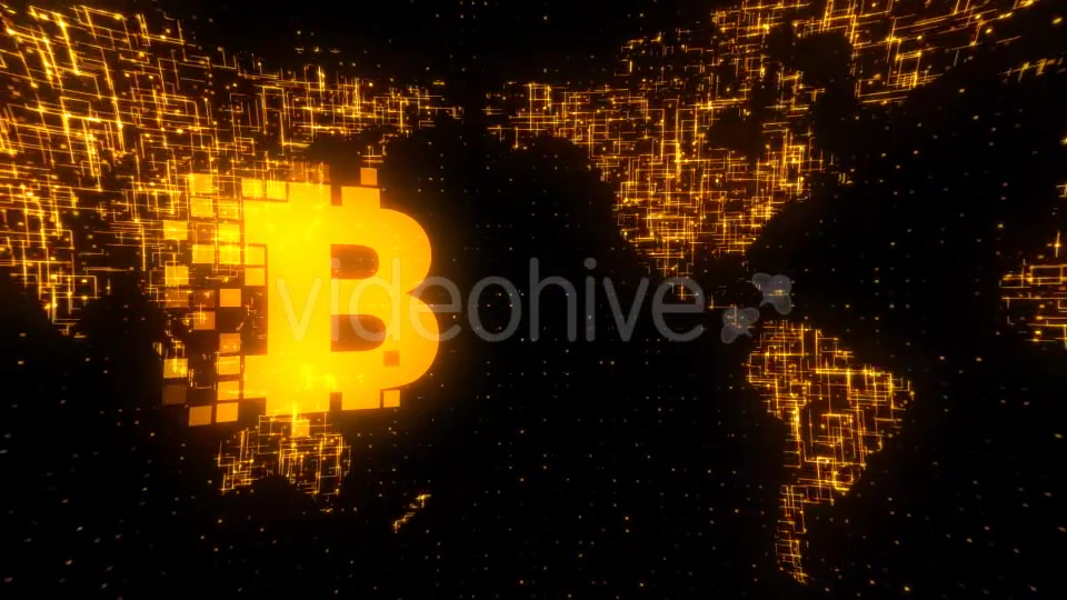 Bitcoin World Map Gold - Download Videohive 17117474